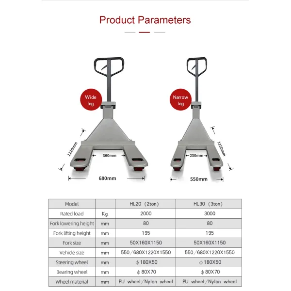 Емкость 1000-1500kg тележки паллета высокого подъема тома серии HLT гидравлическая небольшая