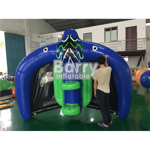 0.9mm PVC Tarpaulin Inflatable Flying Manta Ray / Fly Fish Blow Up Water Park