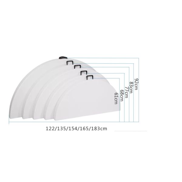 Half Round 10 Seater Folding Plastic Table And Chair For Outdoor