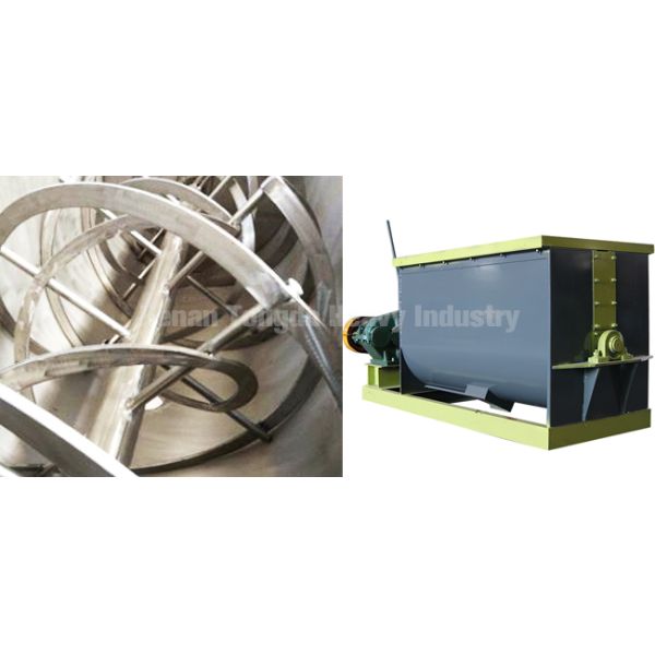 500L Horizontal Blender Fertilizer Double Shaft Mixer For Animal Feed