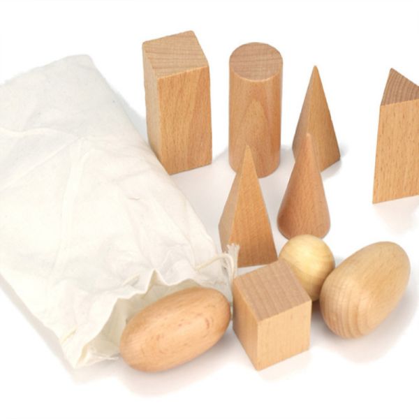 3D считая игрушки математики 5cm блоки деревянной геометрические деревянные