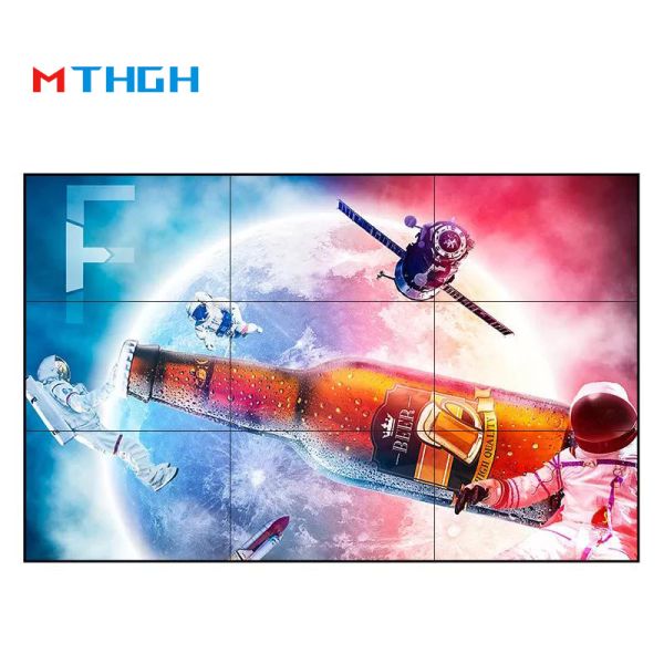 46 Inch LCD Splicing Screen with 500 Nits Brightness and 3.5mm Bezel for LED Advertising Video Wall