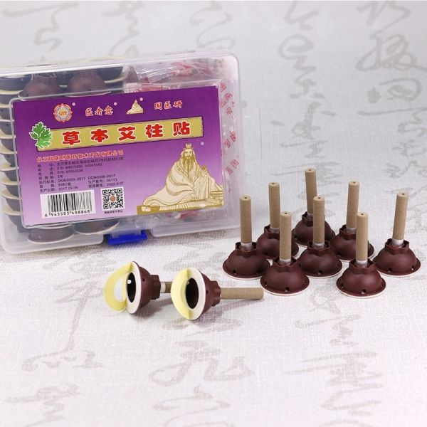 50 Pure Moxa Rolls Mini Moxa Patch for Moxibustion Therapy Chinese Medicine Apparatus