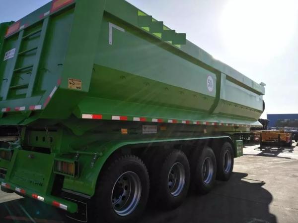 Caminhão basculante hidráulico 28-48m3 40-80T semi do eixo resistente diesel dos reboques 4