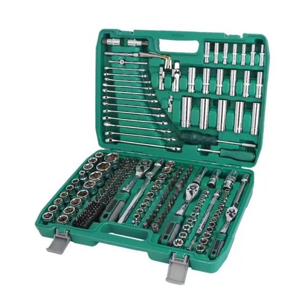 Manufacturer Supplied 216 Piece Vertically Arranged Automotive Repair 216pcs Wrench Tool Set with Chromium Vanadium Steel Tools