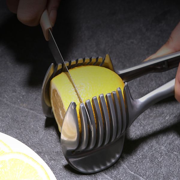 Fruit Slicer Machine 304 Stainless Steel Handheld Kitchenware Tomato Slicer Lemon Cutter