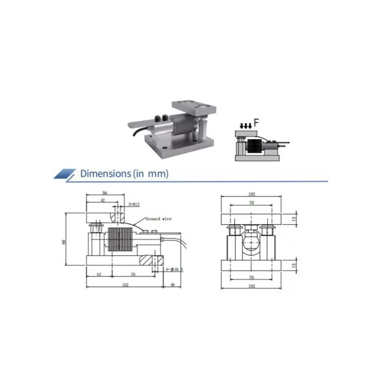 2.0±0.02mV/V Sensitivity Weigh Module Sensor for Easy Installation and Capacity from 10 to 500kg in Various Industries