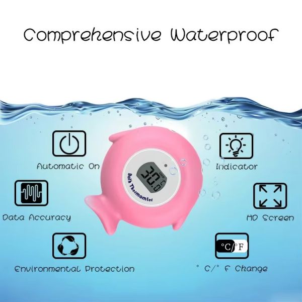 DTH-158 Cute Fish Appearance Digital Baby Bath Thermometer Environmental Protection Harmless Health
