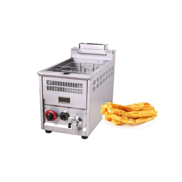 single gas deep fryer 8l gas deep fryer with temperature for restaurant