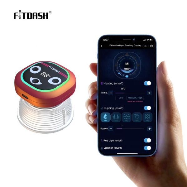 Fitdash Smart Cupping Moxa Therapy Device for Massage Suction Strength About -10 40kPa
