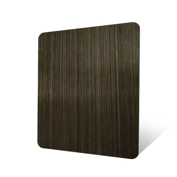 Cold Rolled Decorative Stainless Steel Sheet 304 316 Hairline Bronze Ancient Copper Finish