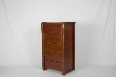 Elegant Solid Wood Bedroom Furniture , Walnut Bedside Table Space Saving