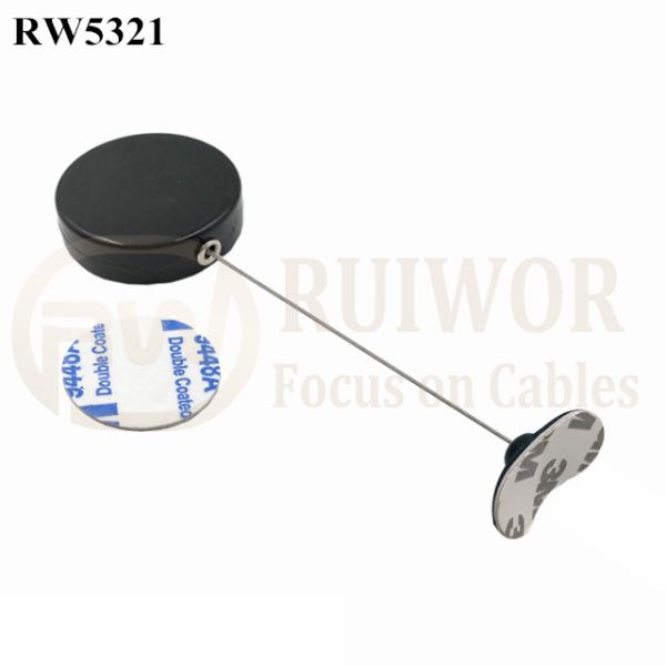 RW5321 Round Security Display Tether Plus 33X19MM Oval Sticky Flexible Rubber Tips