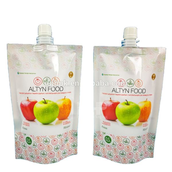 Custom Pouch Laminated Mylar Bags and Spout Top for Beverage Packaging Bag for Juice Milk Shampoo Face Facial Cream