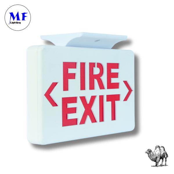 Emergency Exit Sign Lights IP43 Certified 3W LED 2h Backup Waterproof Fire-Resista Photoluminescent Factory School  for Indoor Commercial Buildings