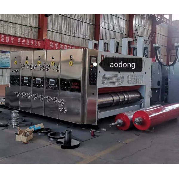 4 Color Flexo Printing Slotting Die Cutting Machine 2 Year Warranty