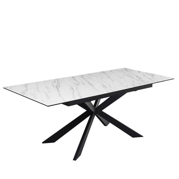 Expandable Luxury Modern Dining Table Set Multifunctional Marble Material