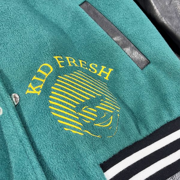 Chenille Embroidery Logo Leather Sleeve Varsity Jacket For Men Custom Design