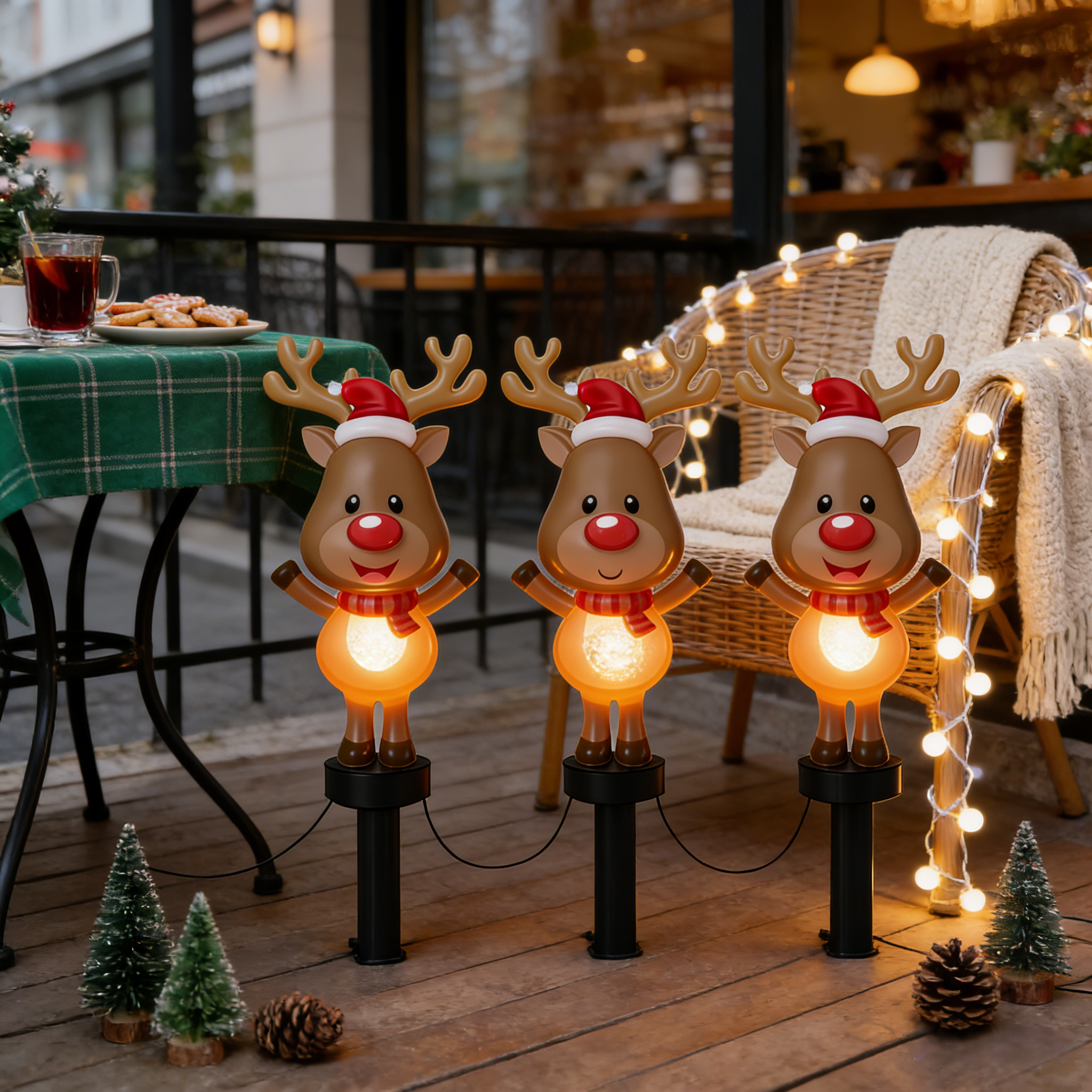 45cm Height Christmas Ground Stake Lights with IP65 Waterproof and Energy-Saving LED for Outdoor Holiday Decor