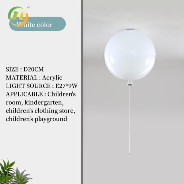 JYLIGHTING Modern Creative LED Children's Ceiling Light Colorful Balloon Pendant for School Kindergarten Bedroom
