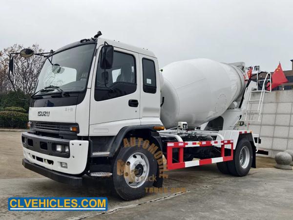 ISUZU FTR 205hp 6Cbms Mixer Truck Variable Capacity On Site Drum Mixing Concrete