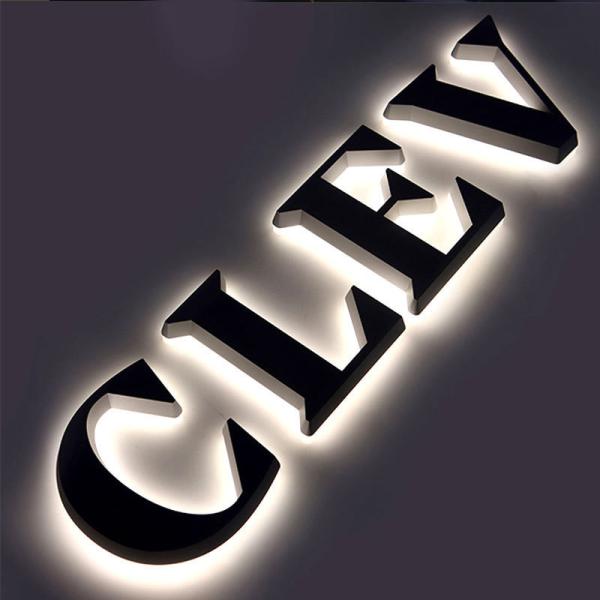 Acrylic LED Strip Stainless Steel Luminous Characters for Outdoor Door Head Billboards