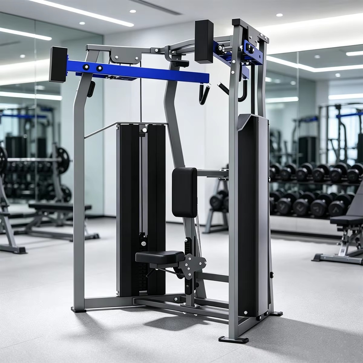 Commercial High Pulley Machine, Lat Pulldown Equipment for Gym Back Training