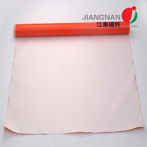 Orange Color Silicone Fiberglass Cloth For Removable Insulation Jackets