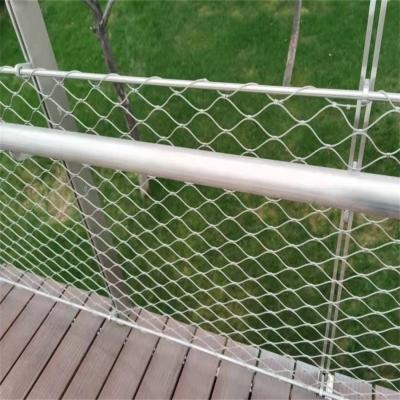 Ferrule Stainless Steel Wire Rope Mesh Net 1.2mm 1.6mm Flexible Deck Railing
