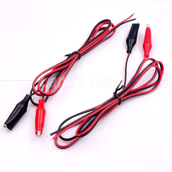 12v Black Red Electrical Test Leads Jumper Wire Alligator Crocodile Clips Cable