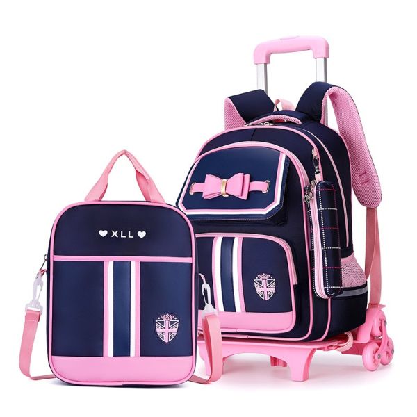 Customized Logo Cartoon Pattern Type Trolley School Bag for Children Unique Design
