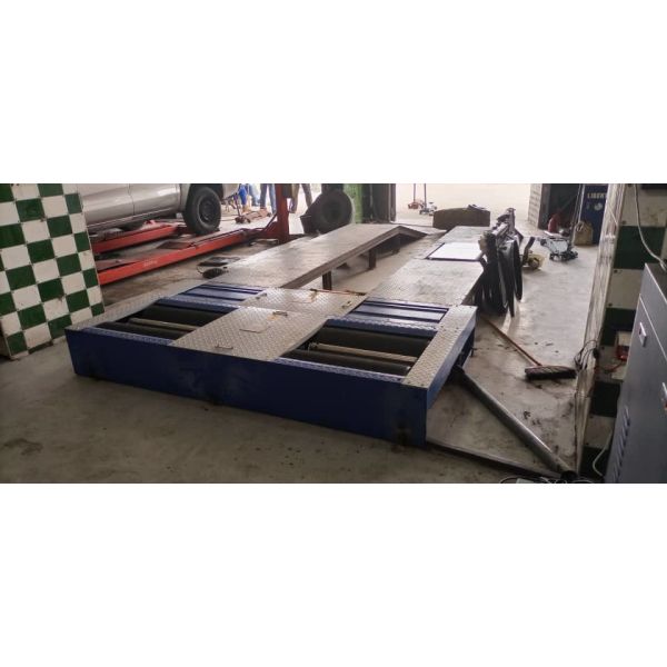 CTGT3-4C Roller 4-in-1 vehicle test line Roller brake tester with axle load double plate sideslip tester Suspension test