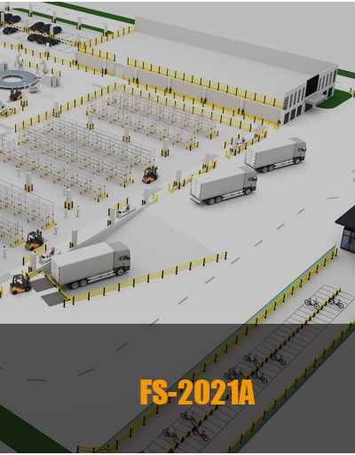 Защита стеллажей FS-2021A Стеллажи для хранения на складе Гибкие ограждения против столкновений