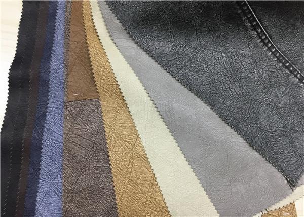 Washed PU Leather Fabric , Handbags Synthetic Leather Fabric Abrasion Resistant