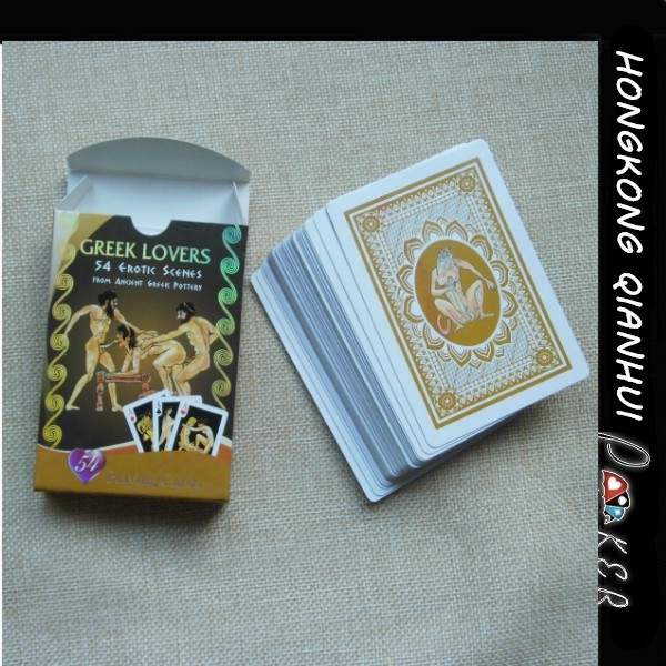 CUSTOM HIGH QUALITY GREEK LOVERS NUDE PLAYING CARDS FOR ADULT