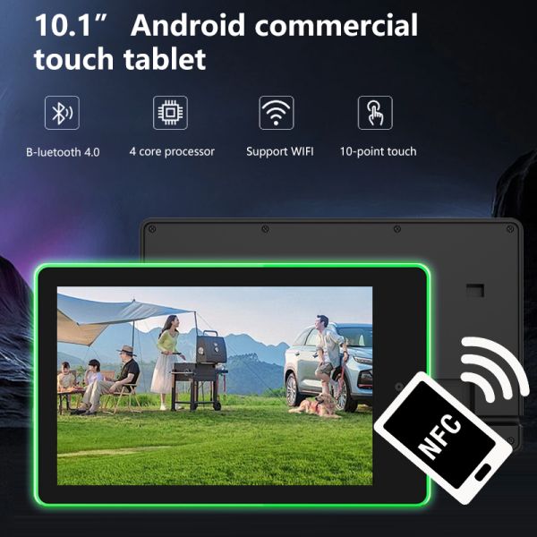 15.6 Inch Wall Mount Android Tablet PC with RK3566 Quad Core LED Light Bar for Conference Room Booking