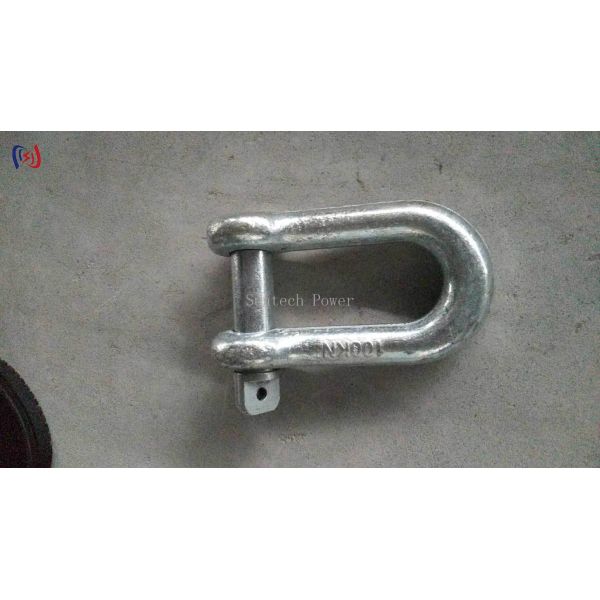 Alloy Steel Screw Pin Shackle 10-300KN Rated Load with Galvanized Anti-Rust Surface for Substation Rigging