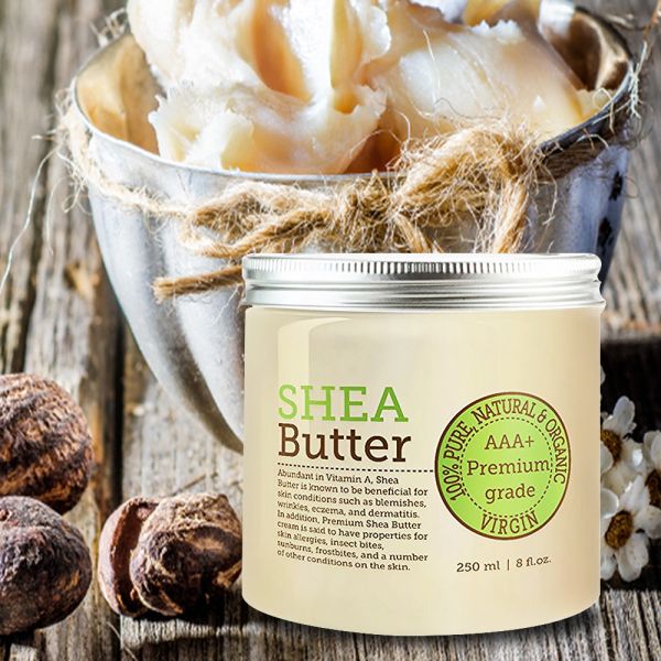 100% Pure Natural Organic Shea Butter Hair Body Dry Skin Relief Daily Skin Moisturizer