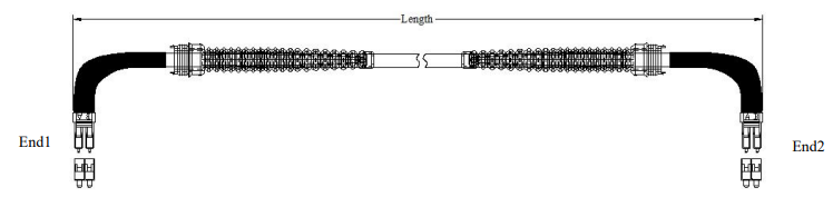 NSN boot LC duplex Fiber Optic Jumper NSN-NSN LSZH 7.0mm diameter