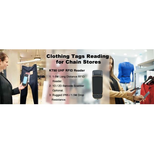 4G LTE Handheld 2D QR Handheld Android Barcode Scanner Long Range UHF RFID Reader
