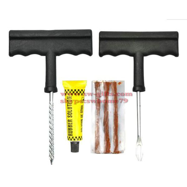2017 New Car Tire Repair Tool Kit For Tubeless Emergency Tyre Fast Puncture Plug Repair Block Air Leaking For Car Truck
