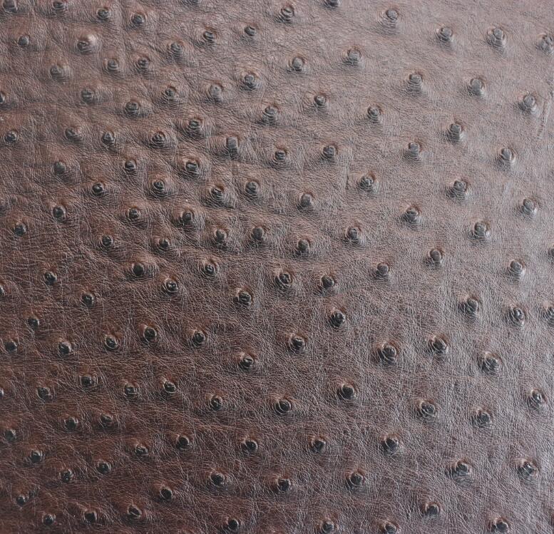 Ostrich Leather Materials PVC Faux Artificial Synthetic Leather Roll Fabric for Bag Sofa