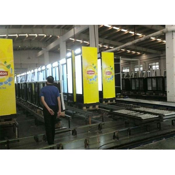 Fan Cooling Commercial Glass Door Coolers 360L Convenience Store Display Cooler