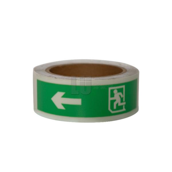 Customized Uv Printing Glow In The Dark Photoluminescent Exit Safety Warning Sign