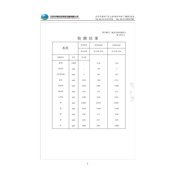 60 Mld 900mld 7000kg HDCY Domestic Wastewater Treatment Plants Mineral Processing Wastewater