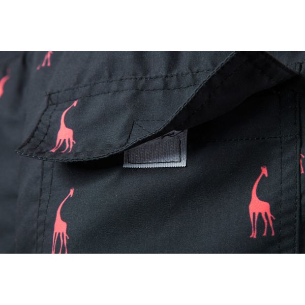 Oem Factory Manufacturer Custom Logo Drawstring Beach Surf Shorts Printed Giraffe Graphic Sleep Pajama Shorts