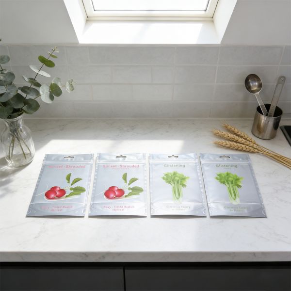 Zipper Lock Custom Print Agricultural Seed Packaging Bag Moisture Proof Aluminum Foil Transparent Composite Pouch Mylarbag