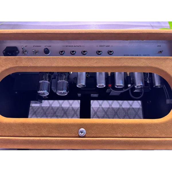 Custom Dumble CLONE Steel String Singer Head 20W 50W 100W with Suede Brown Color, Grand Amplifier SSS Model