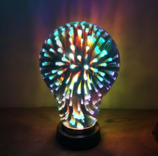 Lighting and Circuitry Design Most Popular Standard Base 3D Fireworks-effect LED Light Bulb