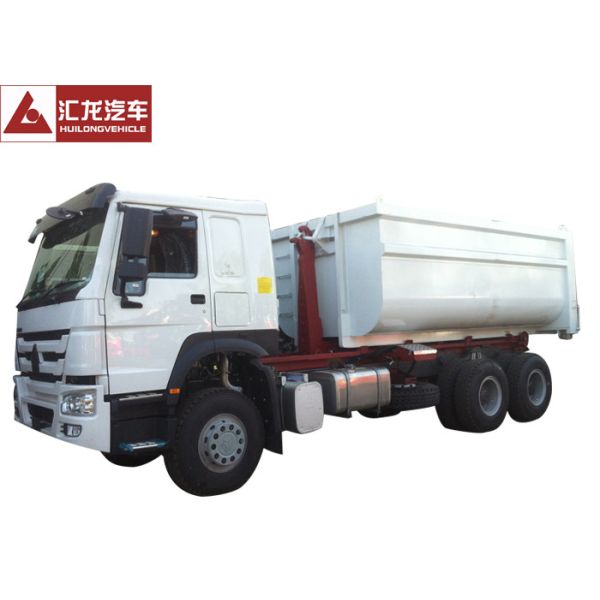 Palfinger Hook Lift Rubbish Compactor Truck , Detachable Waste Disposal Truck 2